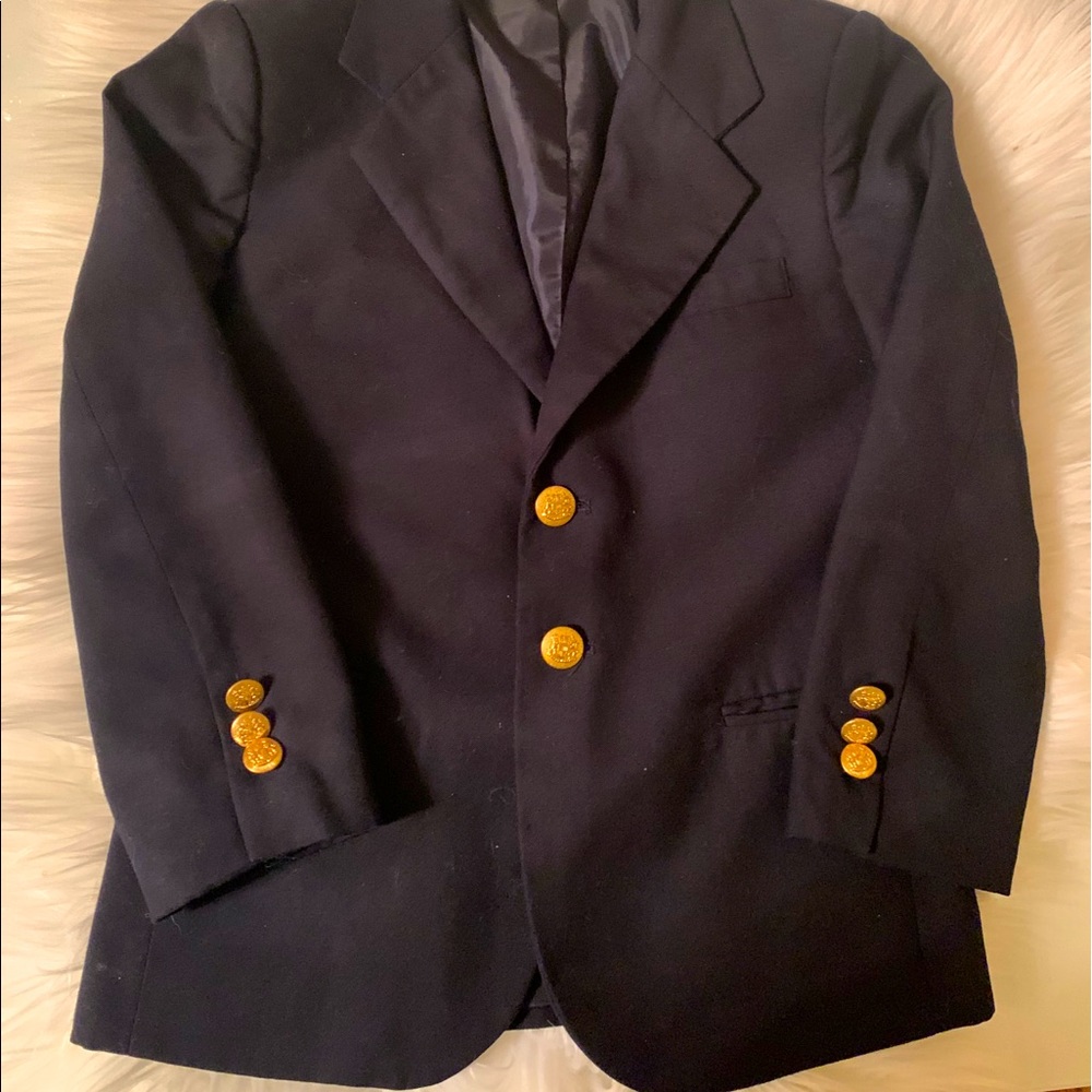 Navy blazer with gold buttons size 6